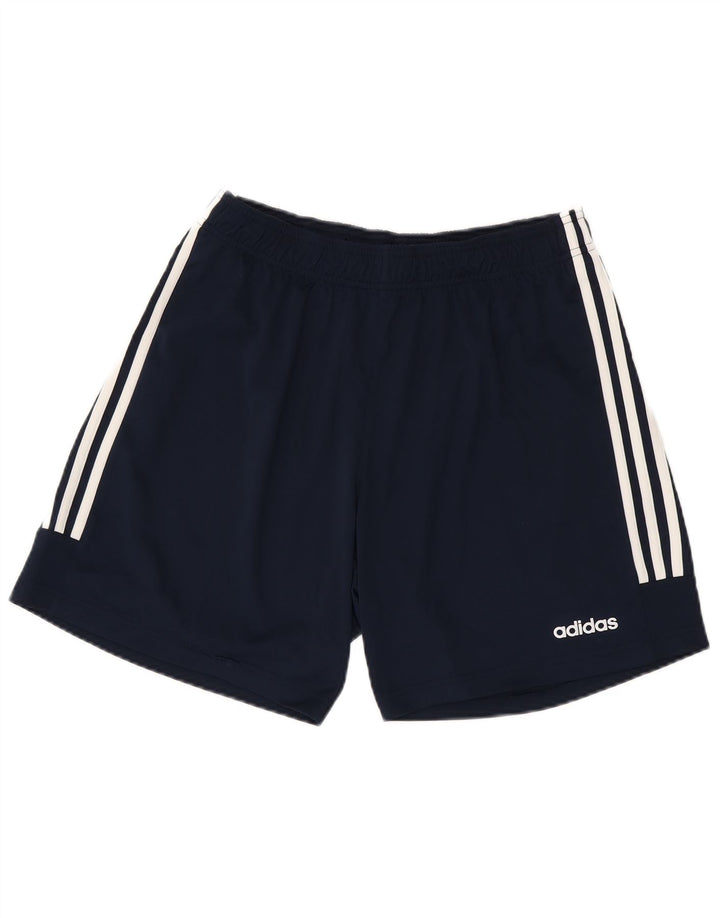 ADIDAS Mens Climalite Sport Shorts Large Navy Blue Polyester