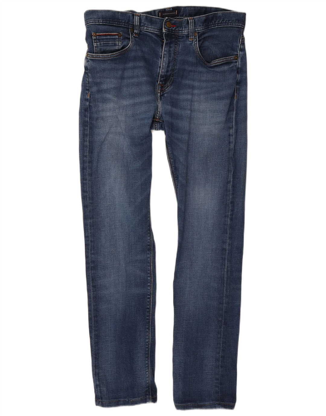 Tommy Hilfiger Uomo Bleecker Slim Jeans W33 L30 Cotone Blu