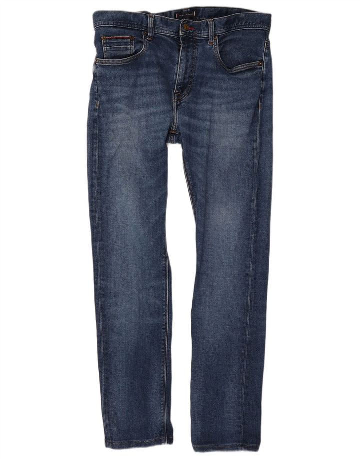Tommy Hilfiger Uomo Bleecker Slim Jeans W33 L30 Cotone Blu