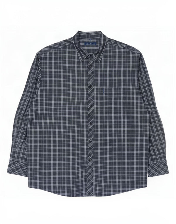 Camicia da uomo Ben Sherman 2XL in cotone a quadri grigi