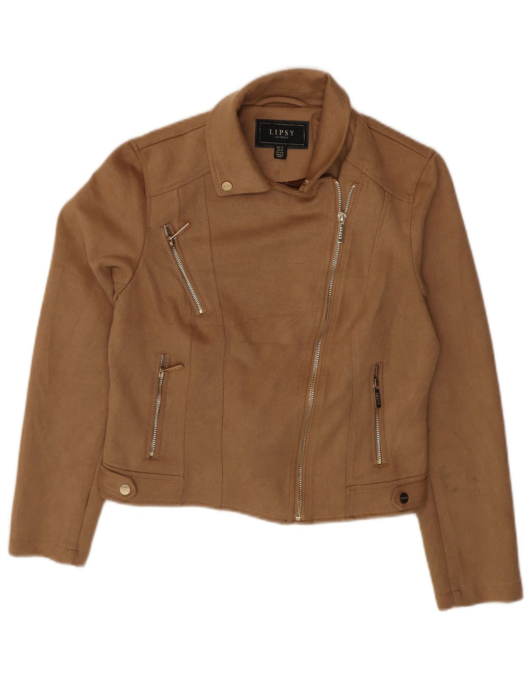 Giubbotto bomber corto da donna Lipsy UK 12 Poliestere marrone medio