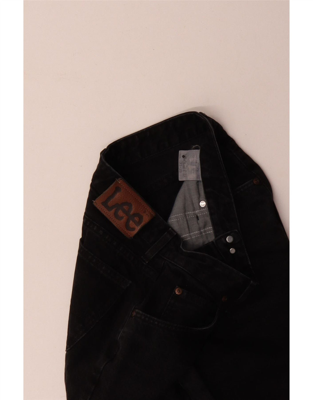 Jeans dritti da donna Lee W29 L26 cotone nero