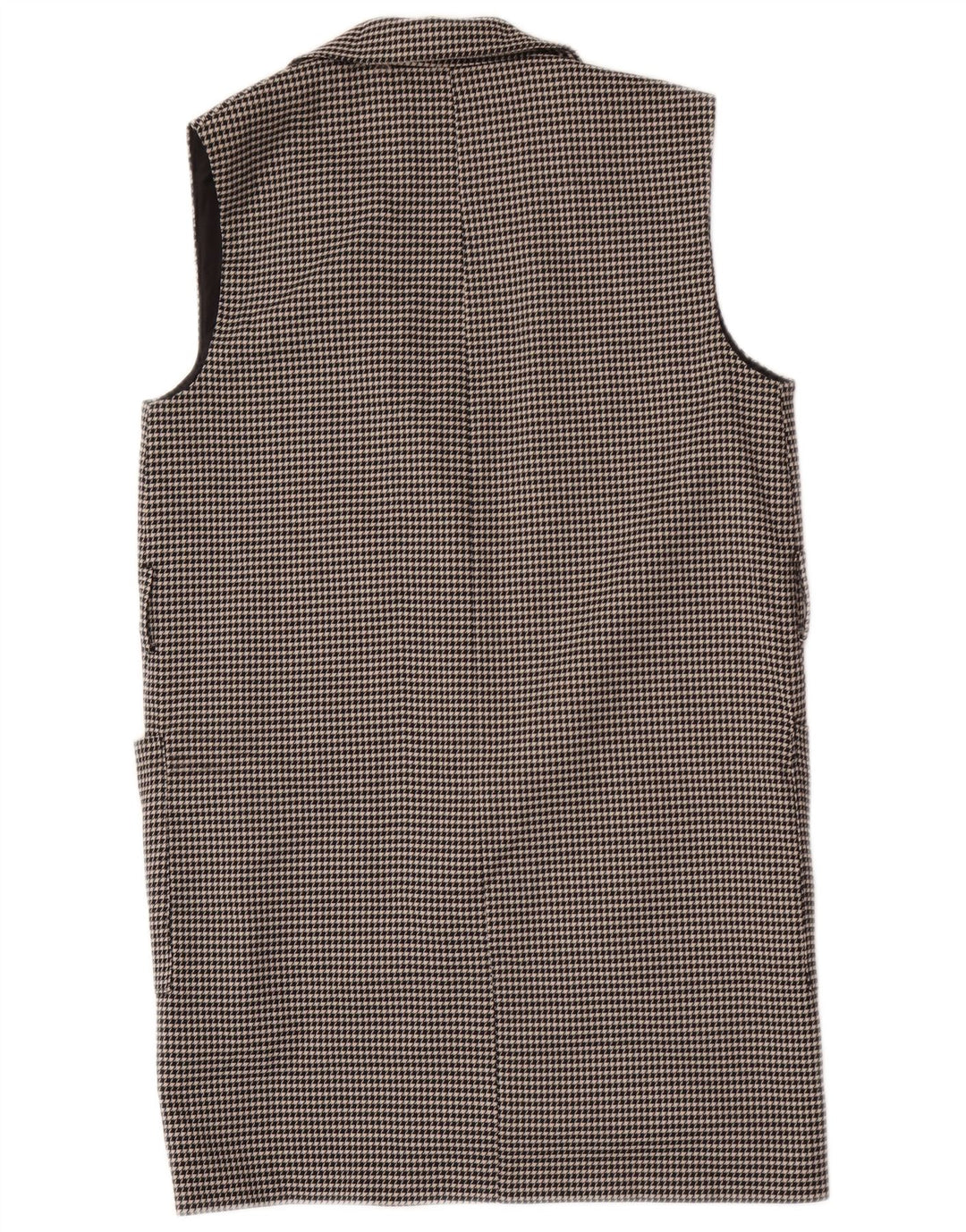 Gilet oversize lungo da donna Zara UK 10 piccolo pied de poule nero