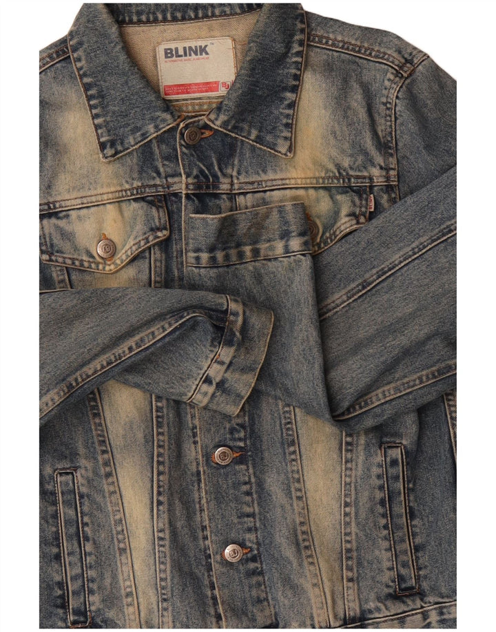 Giacca in denim da uomo Blink UK 36 piccola in cotone blu