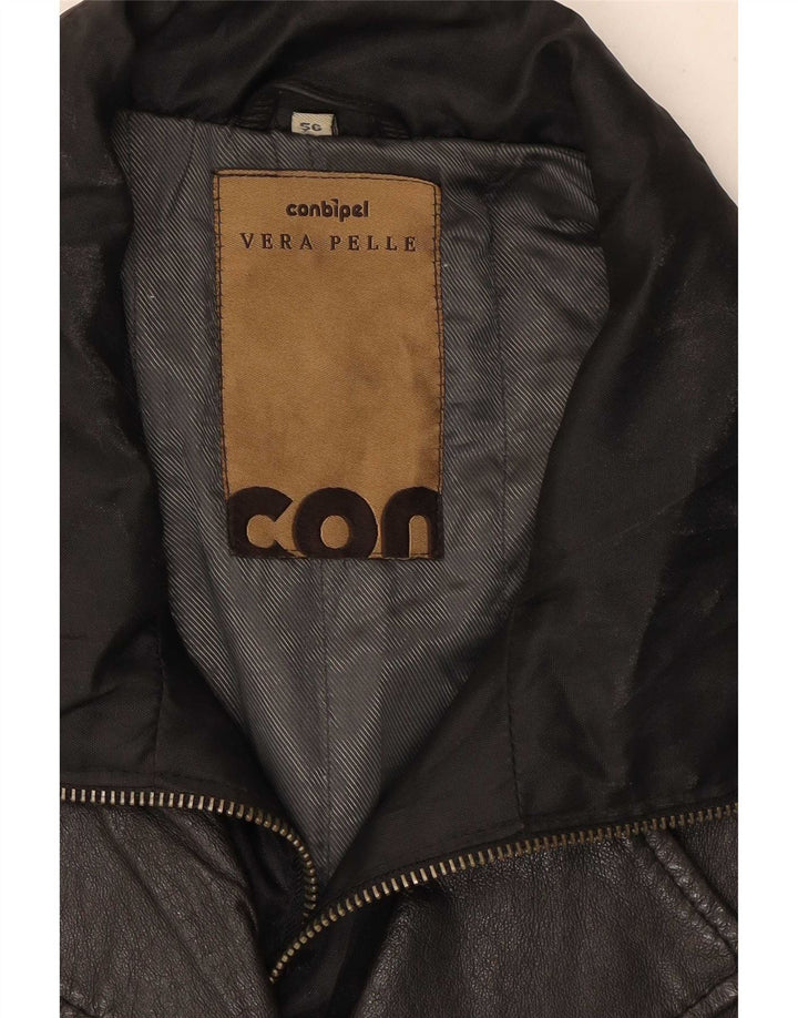 Conbipel Giacca in pelle da uomo IT 56 2XL Nera