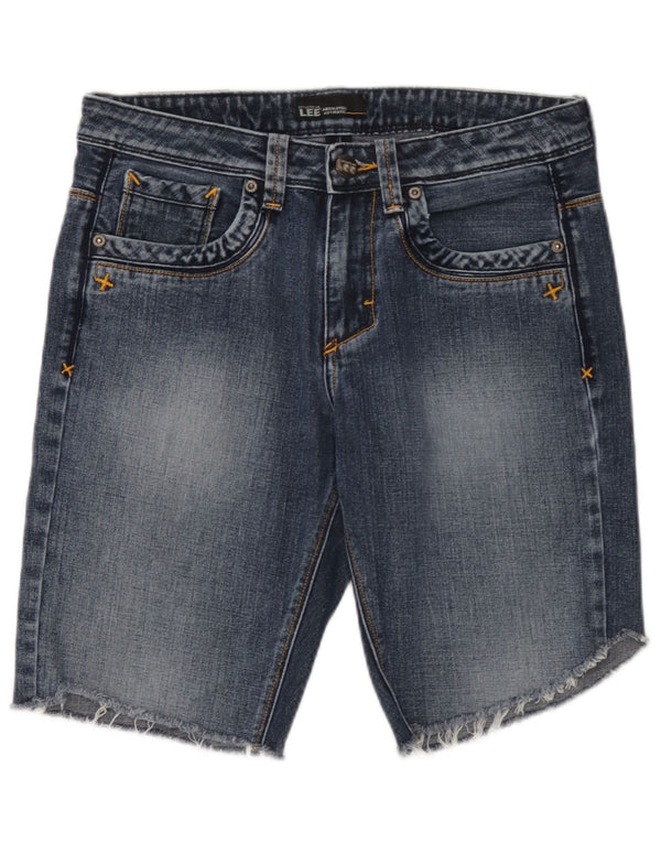 Pantaloncini di jeans da uomo Lee W33 cotone blu medio