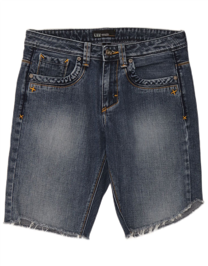 Pantaloncini di jeans da uomo Lee W33 cotone blu medio