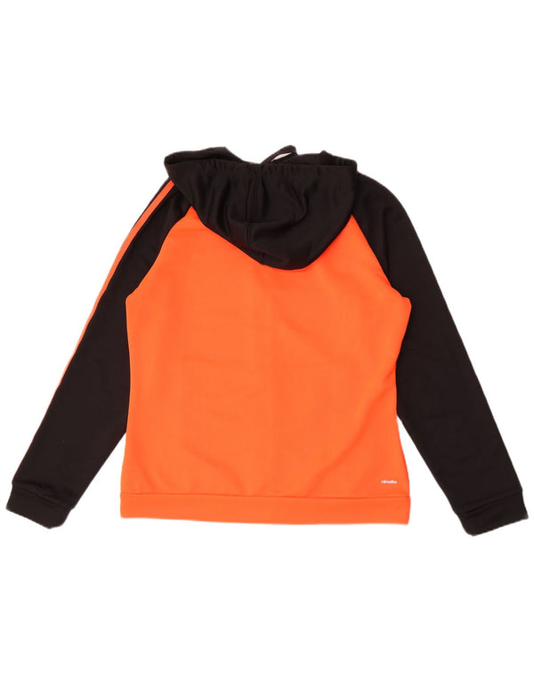 Felpa con cappuccio e zip Adidas Climalite da donna UK 16/18 Large Arancione