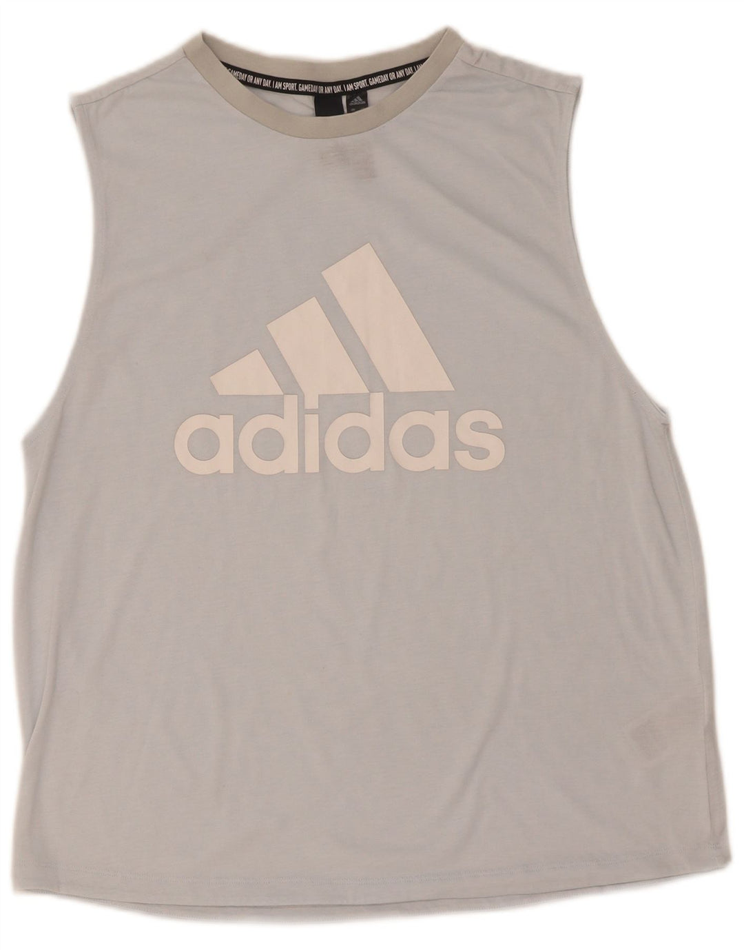 Canotta grafica da donna Adidas UK 12/14 Poliestere blu medio