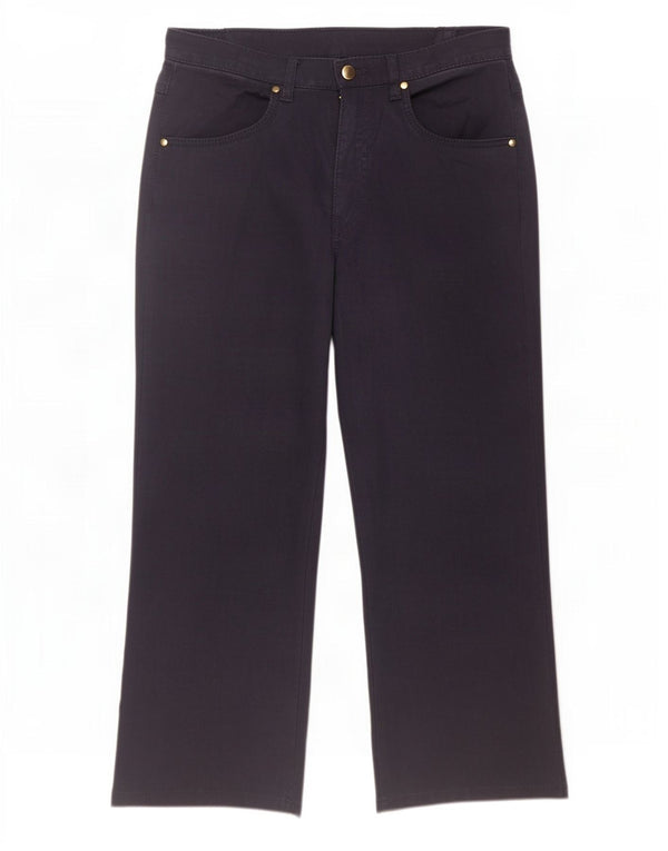 Pantaloni casual da donna Marks & Spencer UK 10 piccoli W28 L26 blu navy
