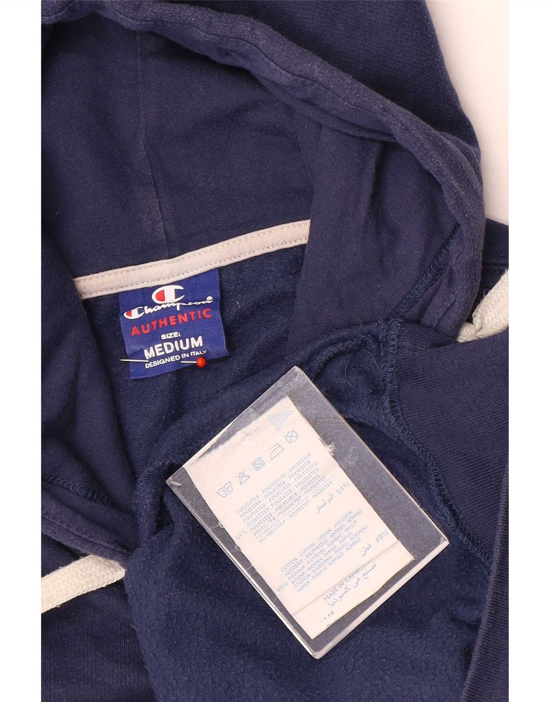 Felpa con cappuccio da donna Champion UK 14 Poliestere blu navy medio