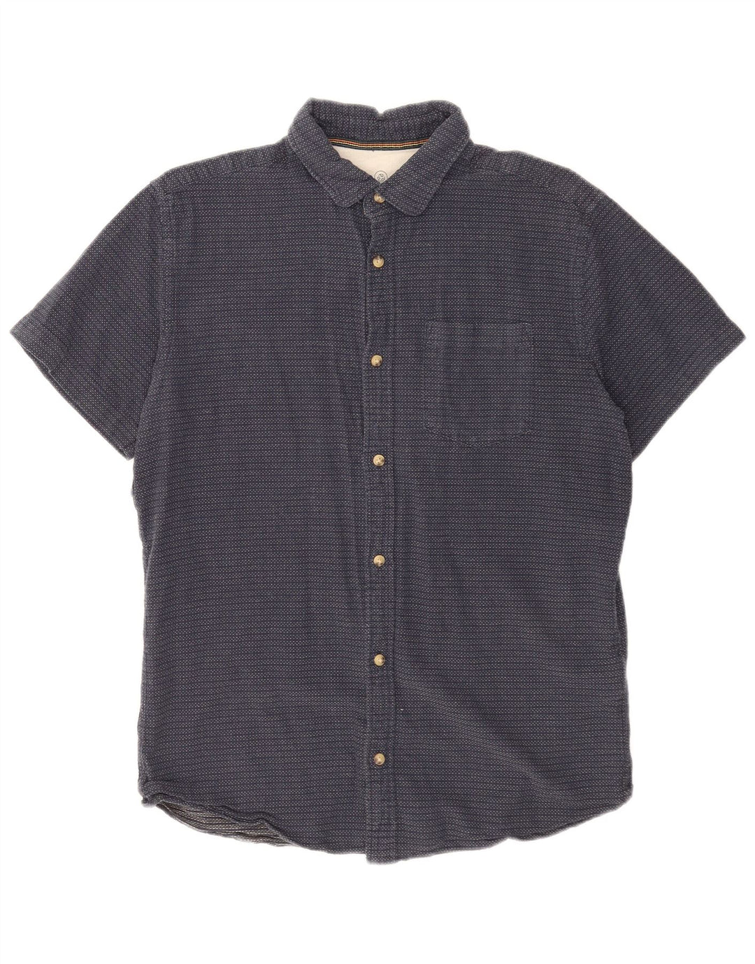 Camicia a maniche corte da uomo Jack & Jones grande in cotone maculato blu navy