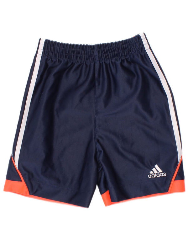 Pantaloncini sportivi Adidas da neonato 18-24 mesi in poliestere color block blu navy
