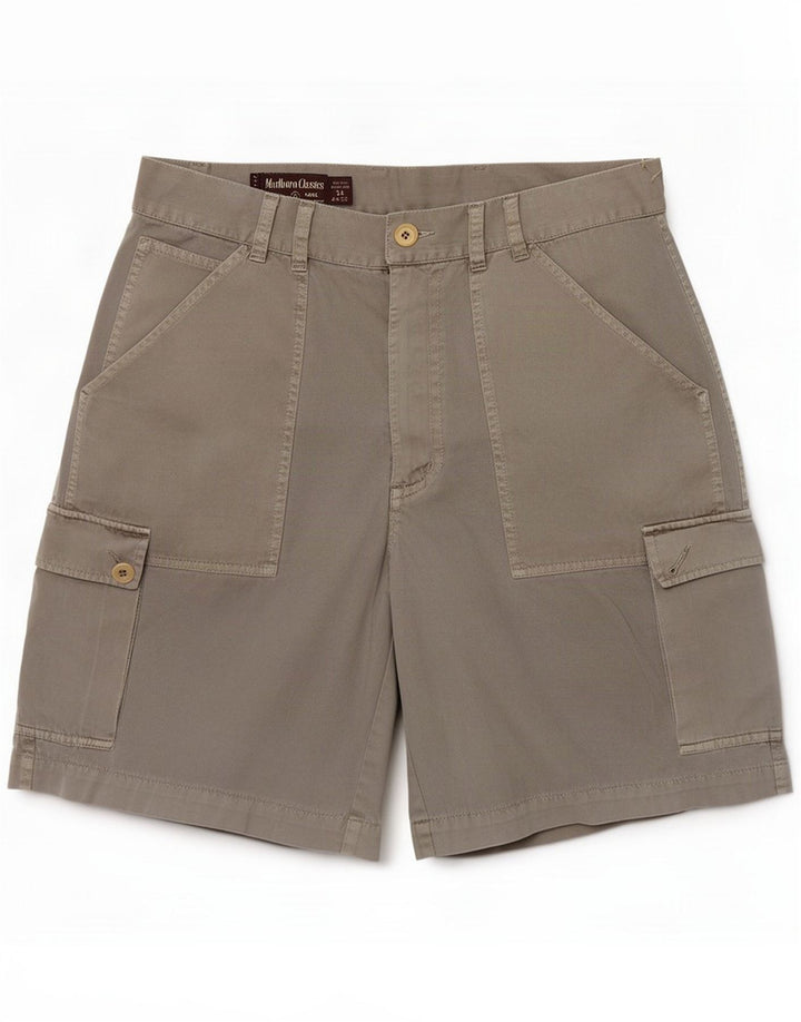 Marlboro Classics Pantaloncini cargo da uomo grandi W34 Cotone grigio