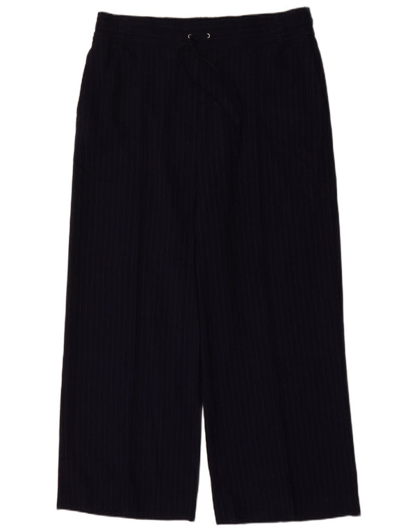 MARKS & SPENCER Pantaloni casual da donna UK 18 XL W38 L30 Blu navy