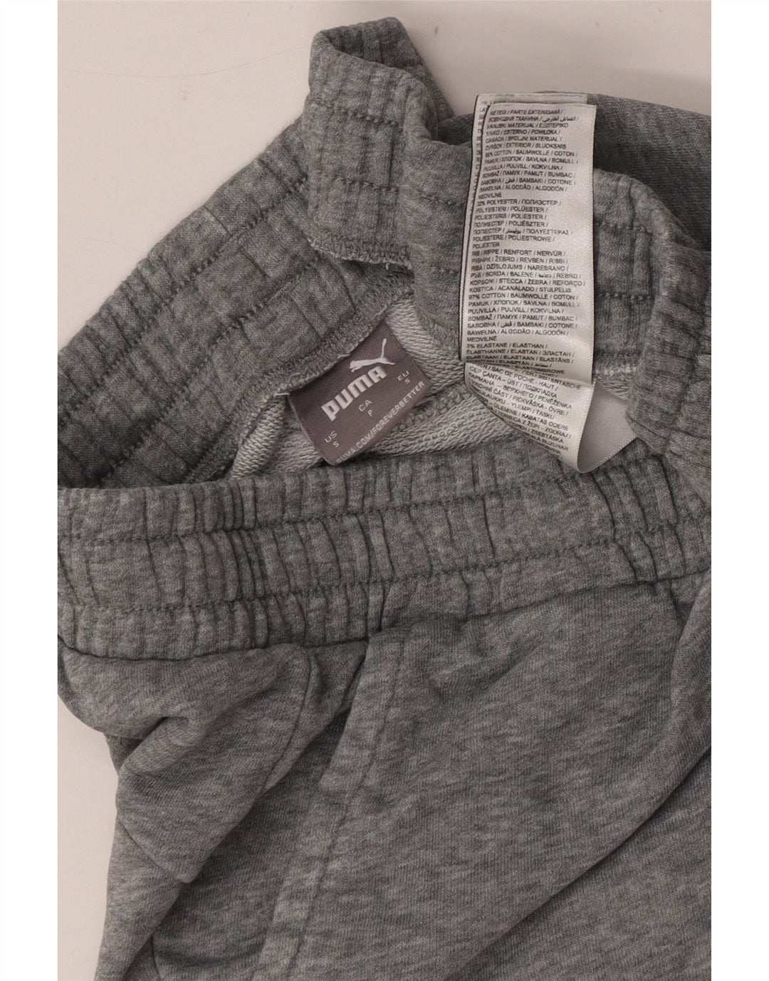 Pantaloni da tuta da uomo Puma Joggers piccoli in cotone chiazzato grigio