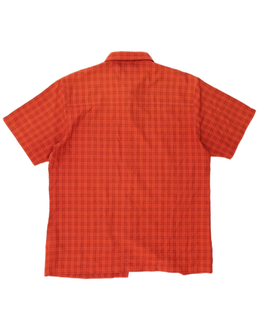 JACK WOLFSKIN Camicia a maniche corte da uomo UK 40/42 Poliestere a quadri rossi grandi