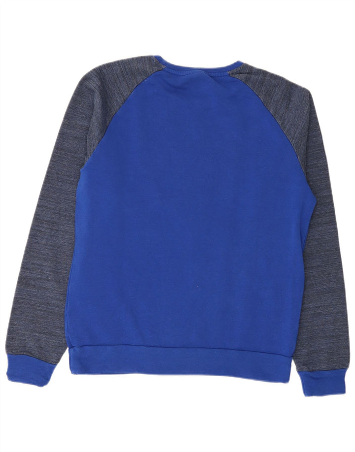 Felpa da uomo Adidas Neo Graphic maglione blu medio in cotone color block
