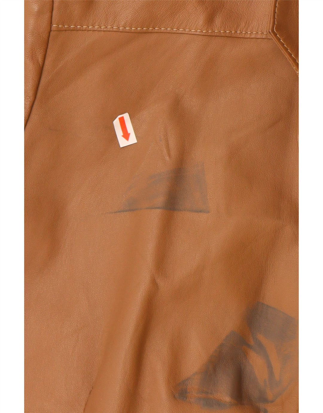 Giacca blazer in pelle da uomo a 2 bottoni VINTAGE IT 48 in pelle beige medio