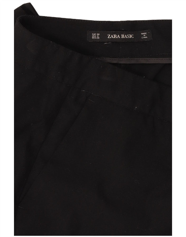 Pantaloni chino slim da donna Zara EU 38 Small W28 L26 poliestere nero