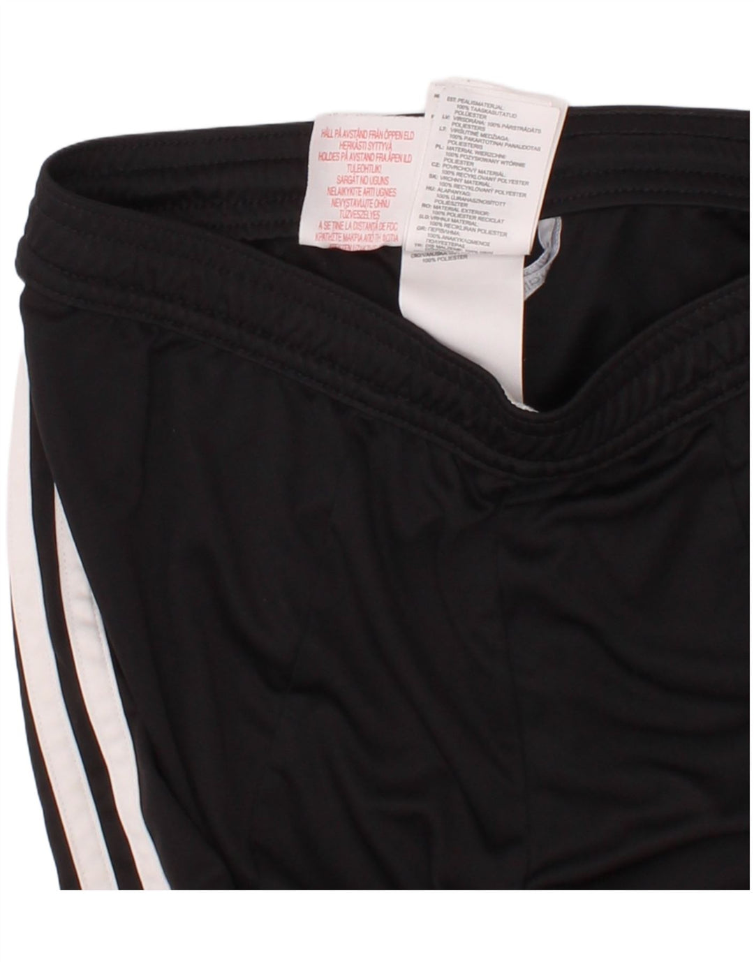 Pantaloncini sportivi Adidas da bambino 9-10 anni, colore nero medio, in poliestere color block