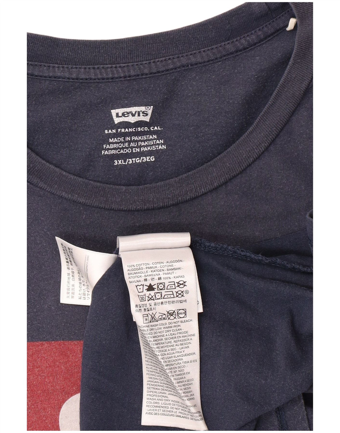 T-shirt grafica da uomo Levi's Top 3XL in cotone blu navy