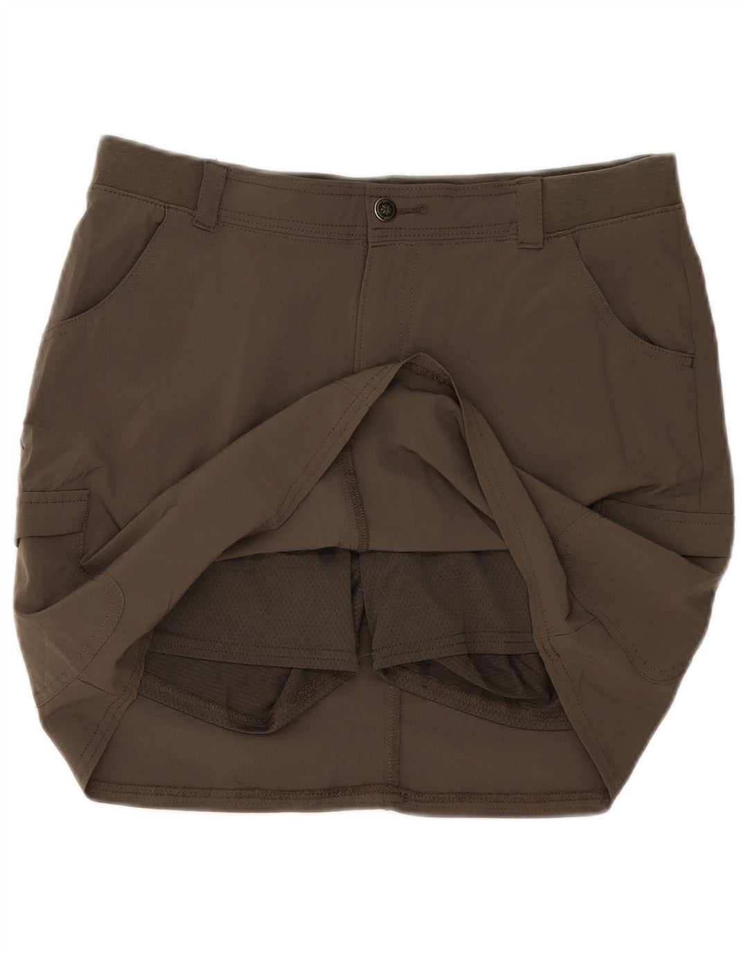 Gonna Lee da donna vestibilità comoda US 10 grande poliestere kaki