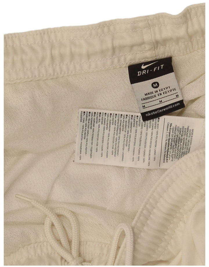 Pantaloncini sportivi Nike Dri Fit da uomo, poliestere bianco medio