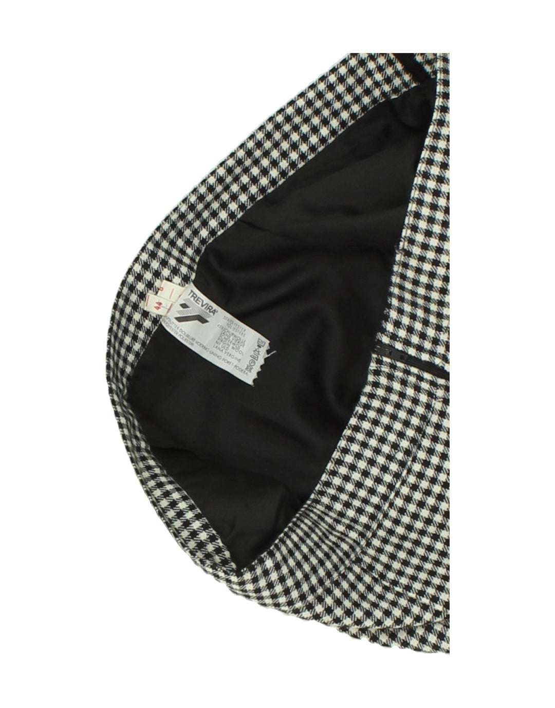 TREVIRA Womens Straight Skirt IT 44 Medium W32 Black Check Polyester Vintage Trevira and Second-Hand Trevira from Messina Hembry 