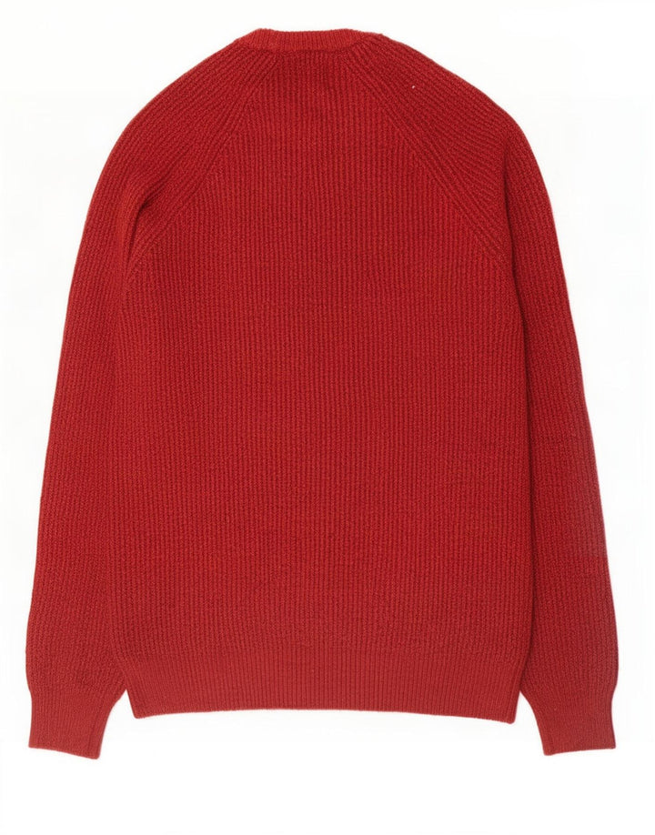 Maglione maglione girocollo da uomo Marks & Spencer rosso medio in poliammide