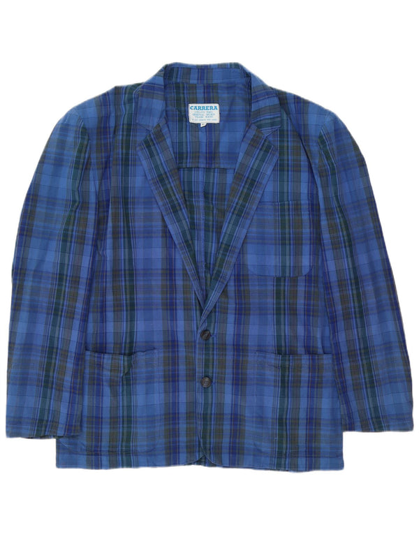 Giacca blazer da uomo a 2 bottoni Carrera UK 40 grande quadri blu