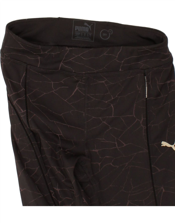 PUMA Womens Graphic Leggings UK 8 Small Black Polyester Vintage Puma and Second-Hand Puma from Messina Hembry 