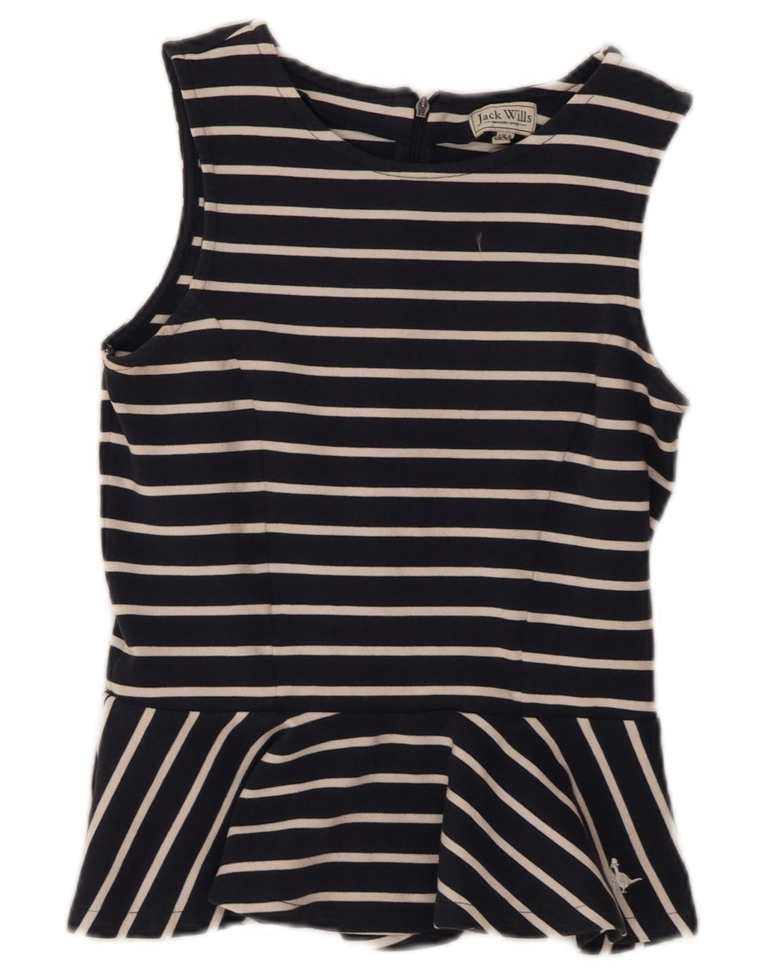 Camicetta da donna Jack Wills Top UK 8 Small Navy Blue Striped Nautical
