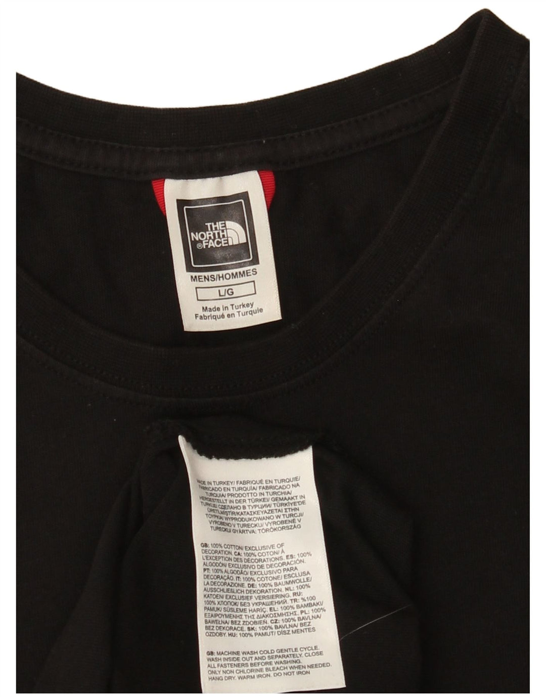 T-shirt grafica da uomo The North Face Top grande in cotone nero