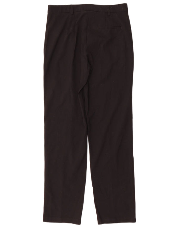 Pantaloni casual dritti da donna Marks & Spencer UK 10 piccoli W30 L31 neri