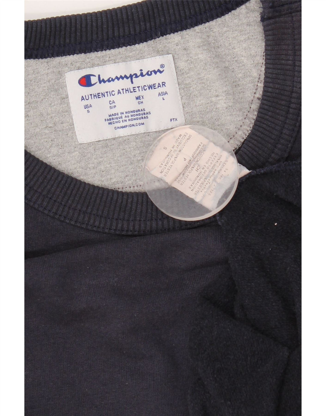 Felpa da uomo Champion Small in cotone blu navy