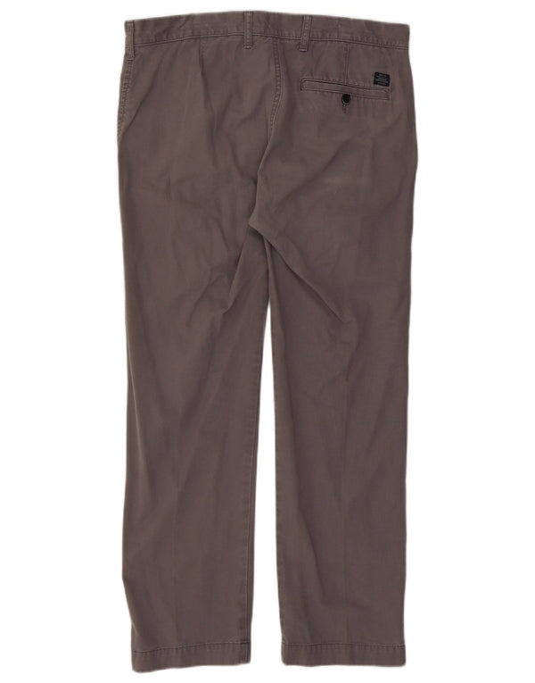 Pantaloni chino dritti da uomo Marks & Spencer W34 L29 cotone grigio