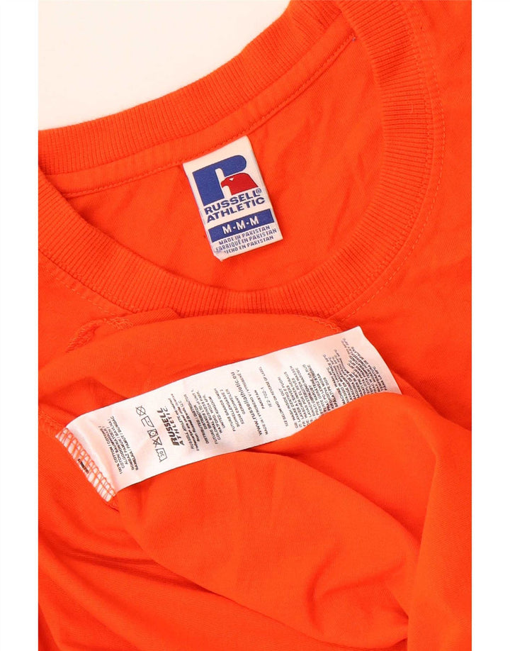 T-shirt grafica da uomo Russell Athletic Top in cotone arancione medio