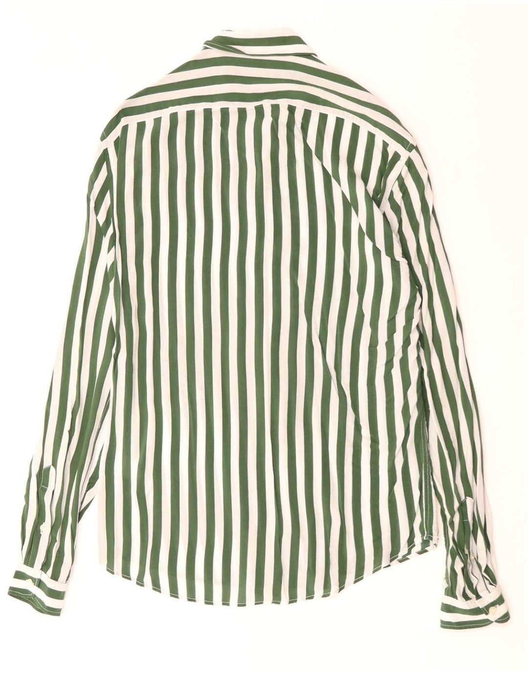 Camicia ZARA Uomo Slim Fit Piccola Rigata Verde in Viscosa
