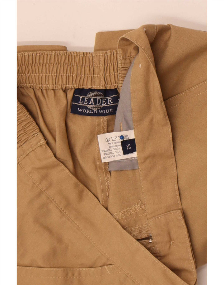 Pantaloncini casual da uomo Leader W32 Poliestere beige medio