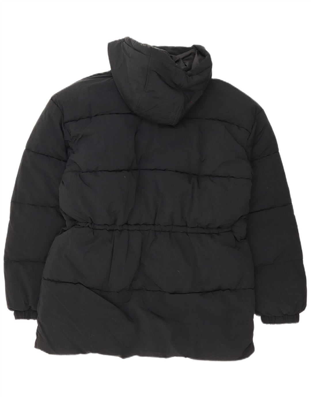 Giacca imbottita oversize con cappuccio da donna Topshop UK 8 piccola poliestere nero