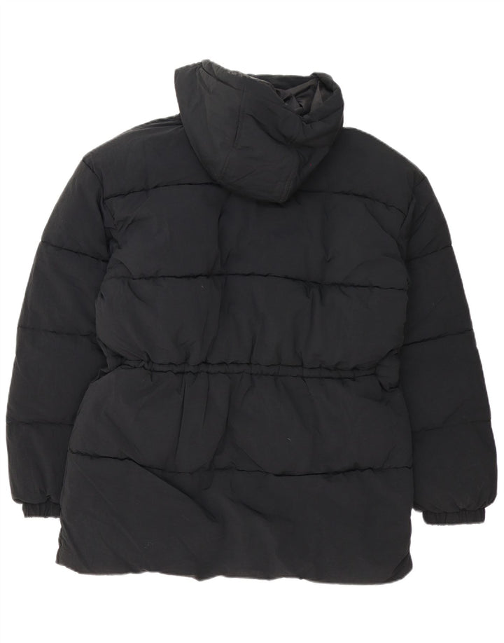 Giacca imbottita oversize con cappuccio da donna Topshop UK 8 piccola poliestere nero
