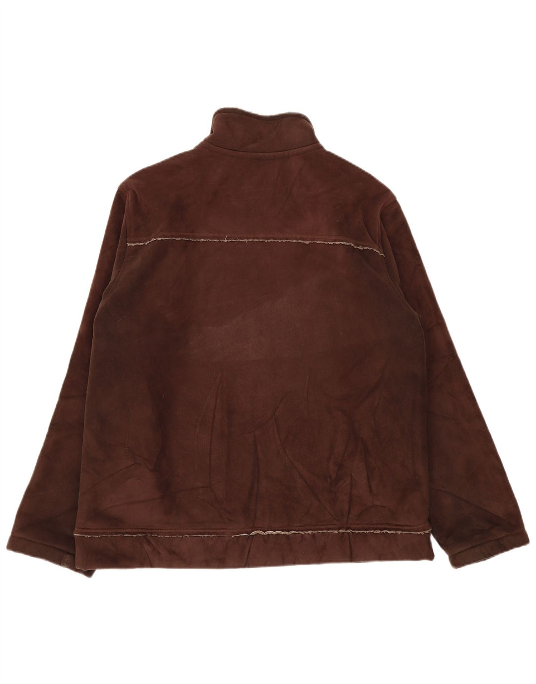 MARKS & SPENCER Giacca Sherpa da uomo UK 41/43 Large Marrone Poliestere