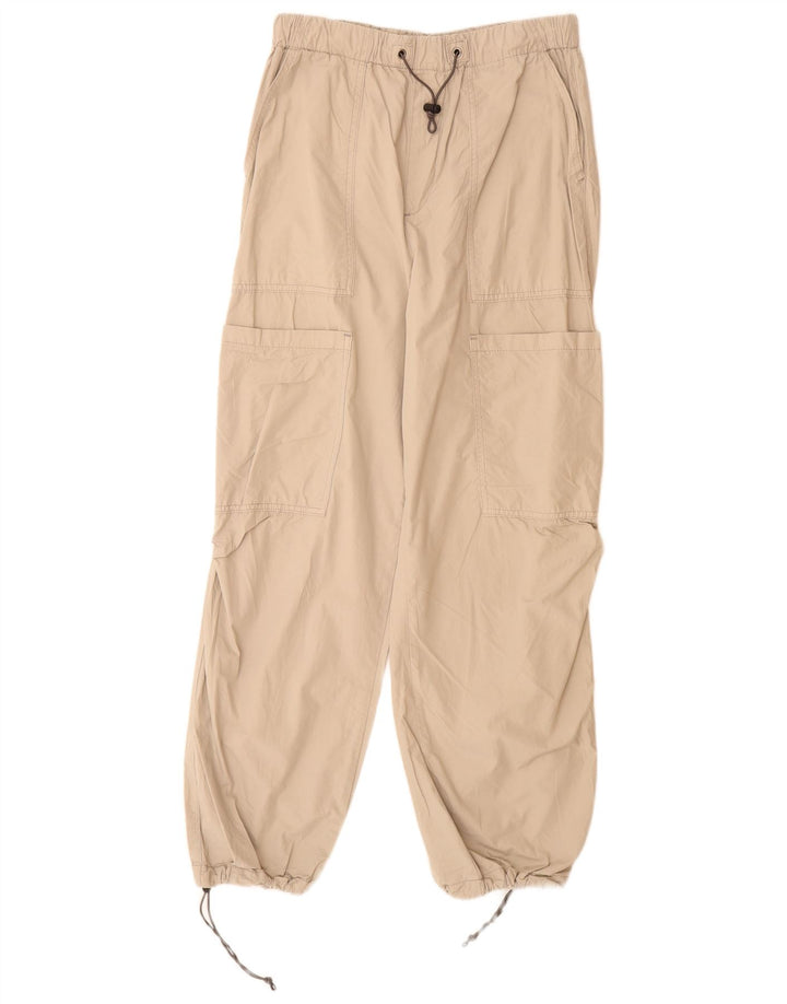 Pantaloni cargo da jogging da donna Zara piccoli W30 L29 cotone beige