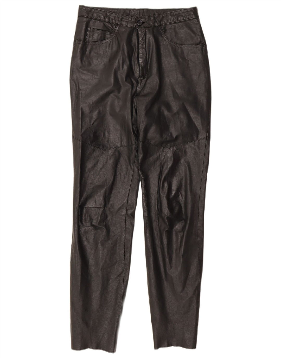 Pantaloni slim in pelle da donna Golden Leaf W26 L28 neri