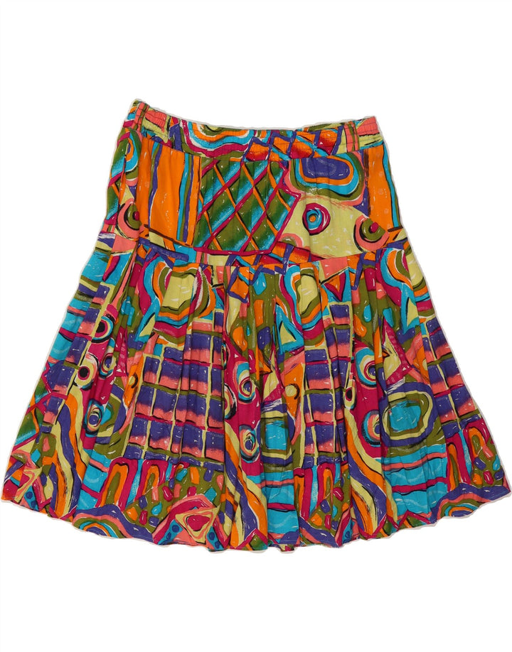 VINTAGE Womens A-Line Skirt W30 Medium Multicoloured Geometric Vintage Vintage and Second-Hand Vintage from Messina Hembry 