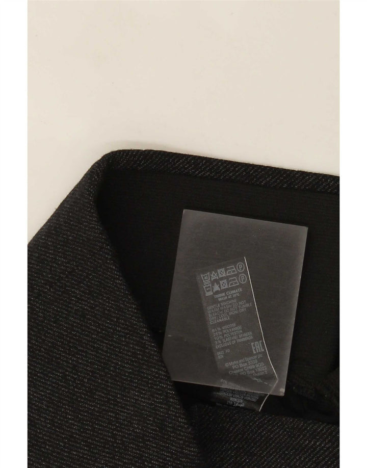 Leggings da donna Marks & Spencer UK 8 Small viscosa screziata nera