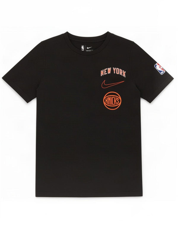 T-shirt grafica da ragazzo Nike New York Knicks, 10-11 anni, media, nera
