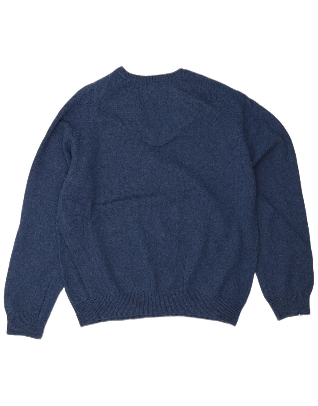 Maglione maglione con scollo a V da uomo Marks & Spencer XL lana blu
