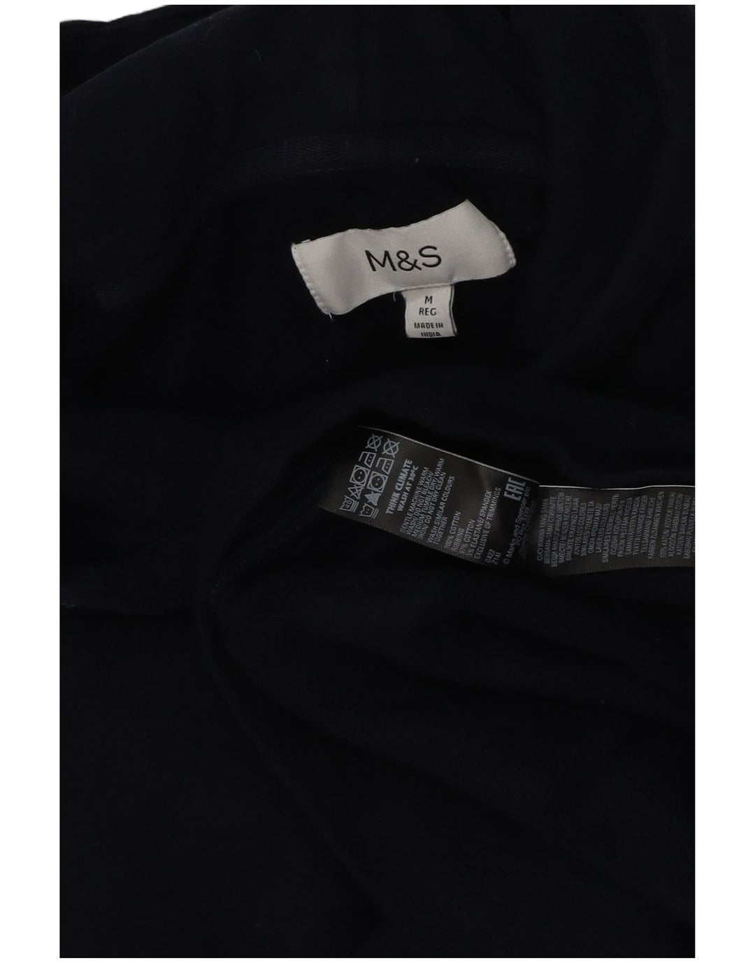 Maglione con cappuccio da donna Marks & Spencer medio in cotone blu navy